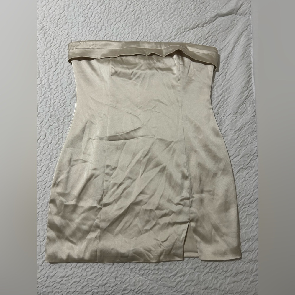 Alter’d State woman’s XXL cream/ champagne mini sleeveless satin dress